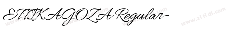 ETTIKAGOZA Regular字体转换